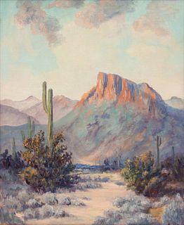 A. Harding 
Southwestern Landscape with Catcus