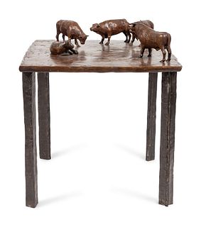Bruce Newell
(American, 20th Century)
Bronze Cattle Table