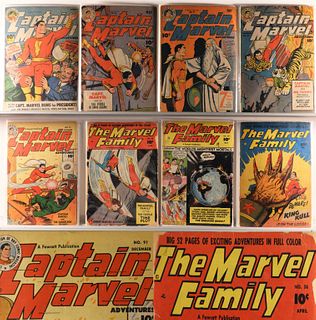8PC Fawcett Captain Marvel Golden Age Comic Group