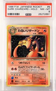1998 Japanese Pokemon Rocket Dark Charizard PSA 8