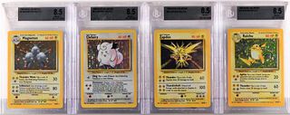 4PC Pokemon Base Unlimited BGS 8.5 Card Group
