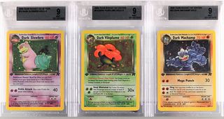 3 Pokemon Team Rocket 1st Ed Holo Card Group BGS 9