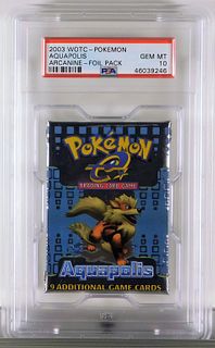 2003 Pokemon Aquapolis Arcanine Foil Pack PSA 10