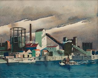 Walton Blodgett
(American, 1908-1963)
River Warehouse, 1935