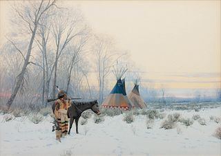 John Jarvis
(American, b. 1946)
Indian with Tipis, 1981