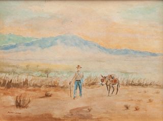 Peter Hurd
(American, 1904-1984)
Cowboy and Mule