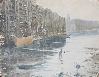Carl Ivar Gilbert  (1882 - 1959) "Empty Harbor"