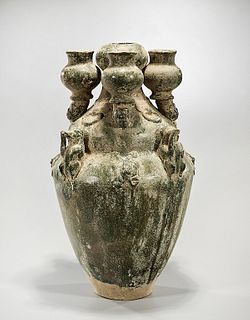 Chinese Archaistic Glazed Pottery Vase