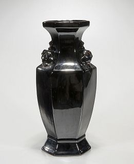 Chinese Black Glazed Porcelain Vase