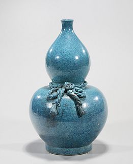 Chinese Glazed Porcelain Double Gourd Vase