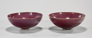 Two Chinese Oxblood Porcelain Bowls