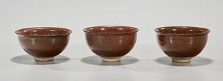 Group of Three Chinese Glazed Ceramic Bowls