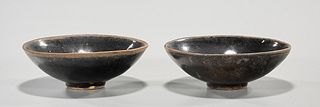 Pair Chinese Glazed Ceramic Bowls