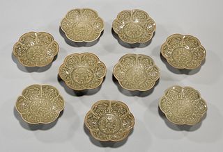Group of Nine Chinese Glazed Bowls