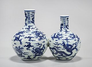 Chinese Blue and White Porcelain Double Vase
