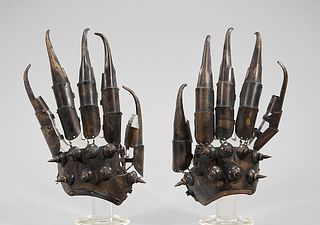 Pair Chinese Metal Hand Armor Plates