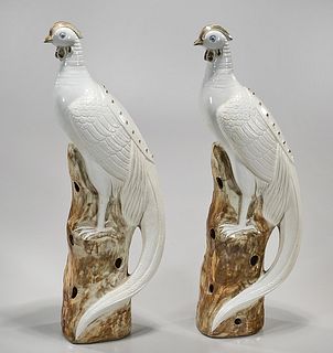 Two Chinese Glazed Porcelain Phoenix