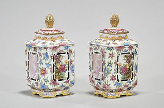 Two Chinese Enameled Porcelain Covered Containers
