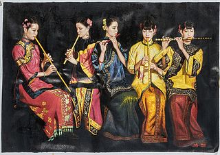 Chinese Oil on Canvas Painting