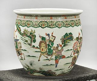Chinese Enameled Porcelain Fish Bowl