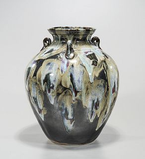 Chinese Polychrome Glazed Porcelain Vase