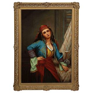 Oregon Wilson "Gypsy Dancer" Orientalist Oil Painting