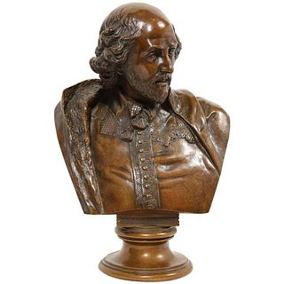 German Bronze Bust of William Shakespeare by Aktien-Gesellschaft Gladenbeck