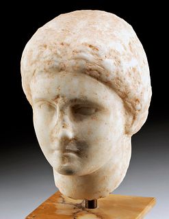 Greek Hellenistic Marble Head Aphrodite ex-Royal Athena