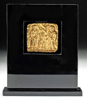 Roman Gold Plaque Asklepios & Hygeia, ex-Royal Athena