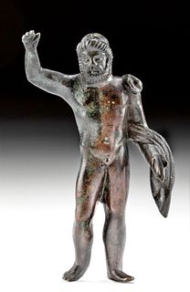 Rare Roman Leaded Bronze Statue of Neptune