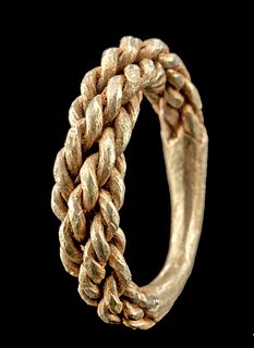 8th C. Viking / Norse Braided Gold Ring