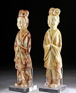 Chinese Tang Pottery Attendant Figures TL Tested