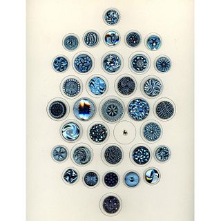 An Assortment Of 1940'S W. German Black Glass Buttons
