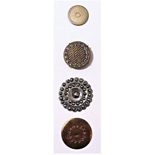 Small Card Of 18Th Century Buttons Including Copper