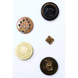 Small Card Of Assorted 19/20Th C. Celluloid Buttons