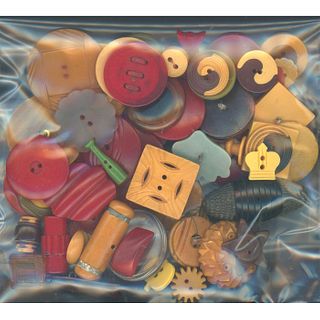 A Wonderful Bag Of Assorted 20Th Century Bakelite Buttons