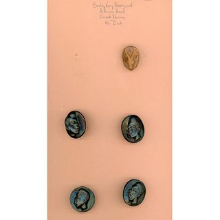 3 Plus Cards Of Asst'D Wood Buttons In Asst'D Techniques