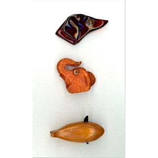Small Card Of Realistic Bakelite Buttons