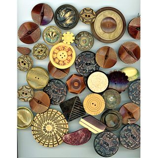 A Large Bag Lot Of Assorted Celluloid Buttons