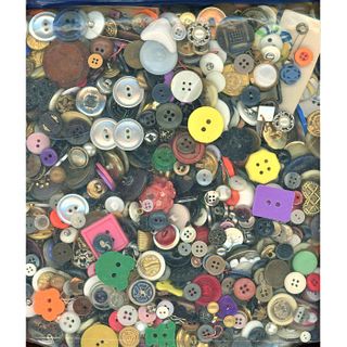 A Big And Heavy Bag Of Assorted Buttons