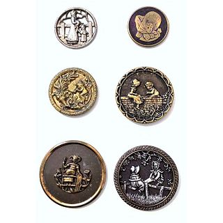 Small Card Of Metal Childrens Buttons