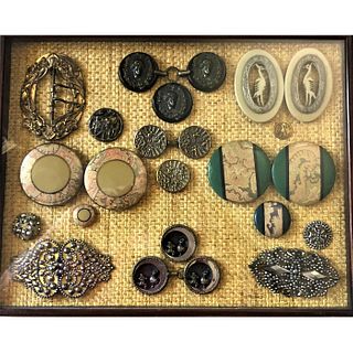 An Extra Large Frame Of Assorted Material Buckles