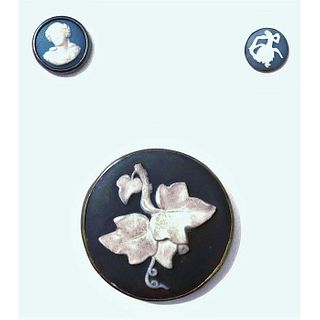 A Small Card Of 19Th Century Wedgwood Buttons