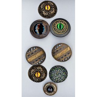 A Small Card Of Paste Jewel Buttons