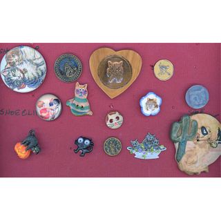 A Small Card Of Assorted Material Cat Buttons