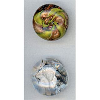 Pair Of Paperweight Buttons By The Late Jacques Israel