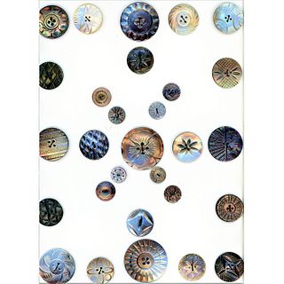 A Full Card Of Shaded Pearl Buttons
