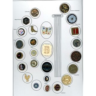 A Full Card Of Assorted Material Stud Buttons