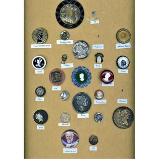 A Card Of Assorted Material Head Buttons In Ethnicity