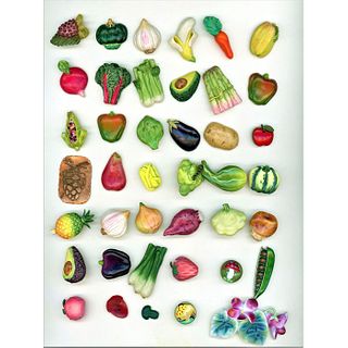 A Very Cool Card Of Realistic Vegetable Buttons